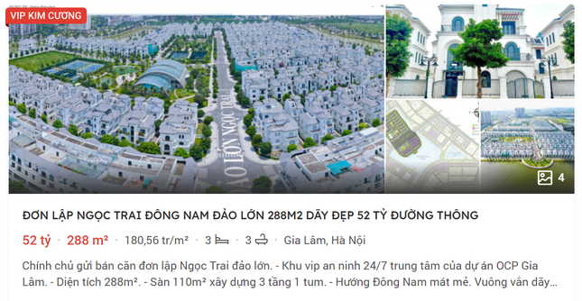 Giao dịch giảm nhưng biệt thự, nhà liền kề ở Hà Nội vẫn ở mức 200 triệu đồng/m2 - Ảnh 1.
