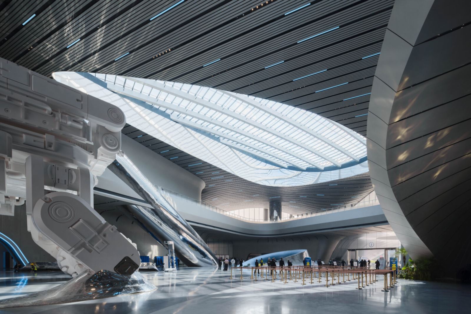 Lạc vào thế giới khoa học viễn tưởng bên trong bảo tàng nổi khổng lồ ở Trung Quốc