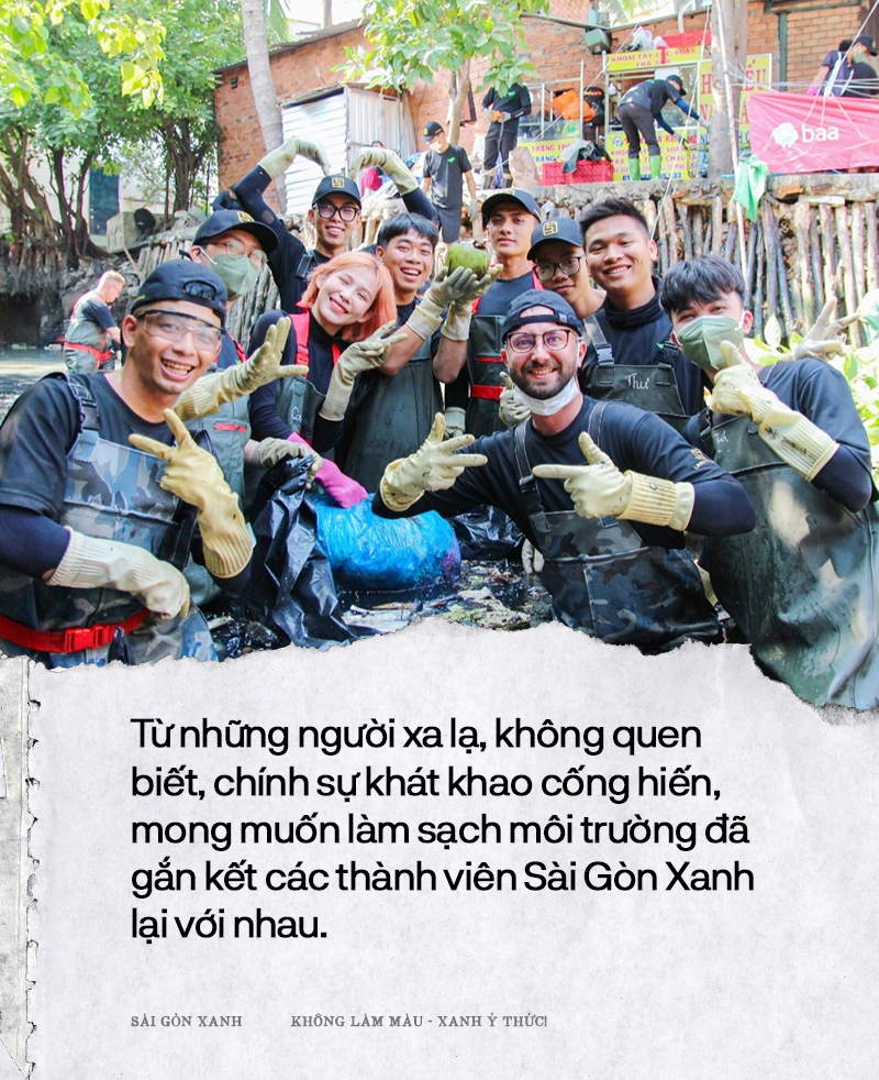 Trưởng nhóm Sài Gòn Xanh nói về hàng trăm tình nguyện viên ngâm mình dưới kênh đen: “Tụi mình không làm màu!” - Ảnh 3.