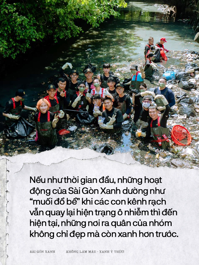 Trưởng nhóm Sài Gòn Xanh nói về hàng trăm tình nguyện viên ngâm mình dưới kênh đen: “Tụi mình không làm màu!” - Ảnh 10.