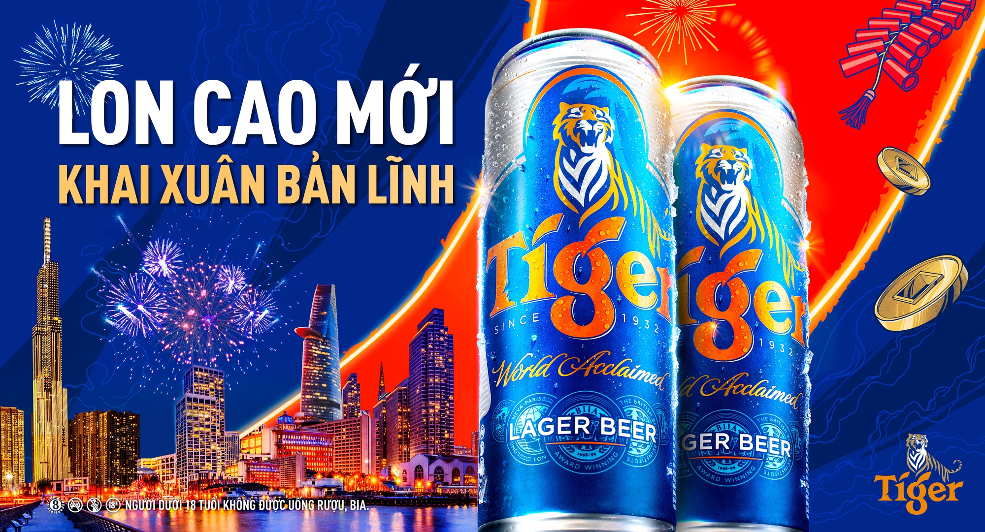 Tiger Beer gửi lời chúc khai xuân bản lĩnh với lon cao mới - Ảnh 1.