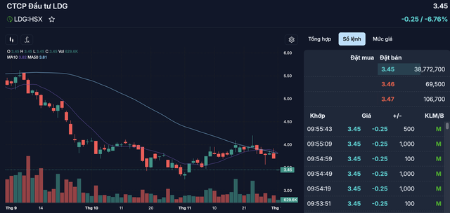 Cổ phiếu LDG dư bán sàn gần 39 triệu cổ phiếu sau thông tin Chủ tịch HĐQT bị khởi tố - Ảnh 1.