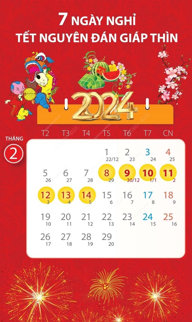 LỊCH NGHỈ TẾT NGUYÊN ĐÁN GIÁP THÌN 2024- Ảnh 8. LỊCH NGHỈ TẾT NGUYÊN ĐÁN GIÁP THÌN 2024- Ảnh 8.