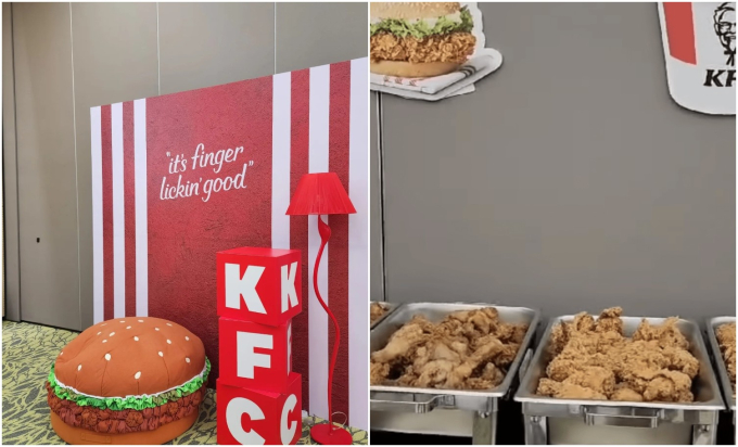 Làm đám cưới ngập gà KFC, cô dâu chú rể khiến dân mạng cười bò: Đến bó hoa cũng độc nhất! - Ảnh 3. Làm đám cưới ngập gà KFC, cô dâu chú rể khiến dân mạng cười bò: Đến bó hoa cũng độc nhất! - Ảnh 3.