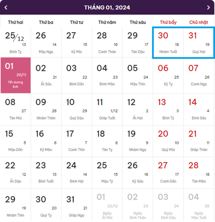 Lịch nghỉ Tết Dương lịch 2024 và chi tiết các ngày lễ khác trong năm - Ảnh 1.