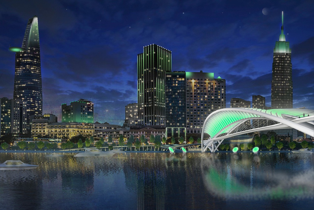 Cầu đi bộ nghìn tỷ vượt sông Sài Gòn, quy mô 'khủng' nhất Việt Nam được thiết kế thế nào? - Ảnh 1.