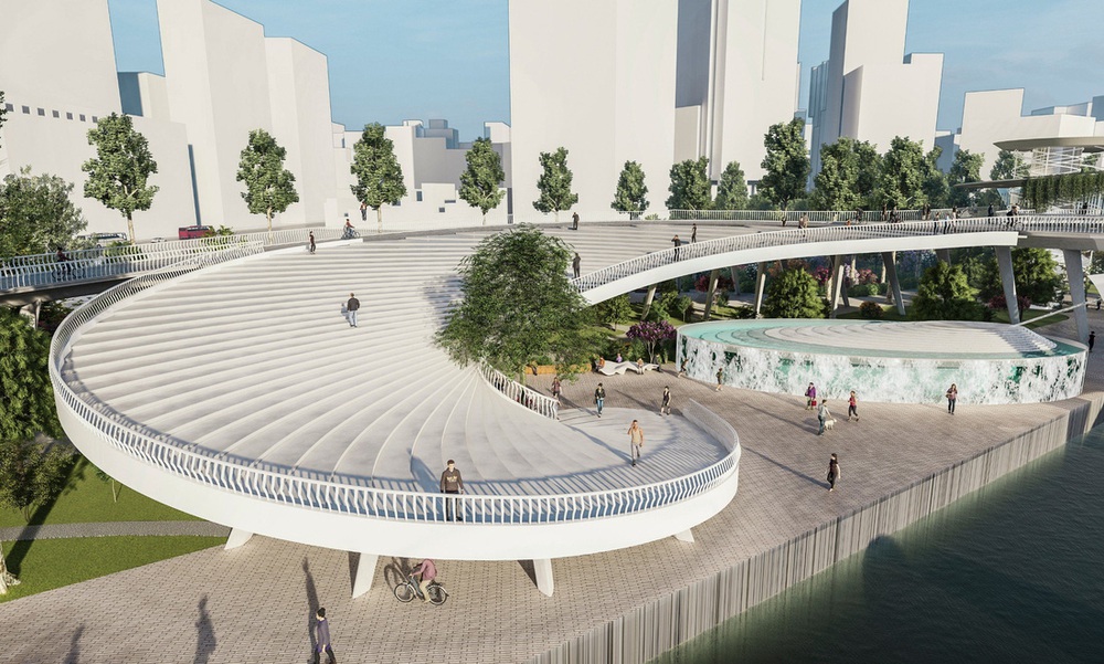 Cầu đi bộ nghìn tỷ vượt sông Sài Gòn, quy mô 'khủng' nhất Việt Nam được thiết kế thế nào? - Ảnh 6.