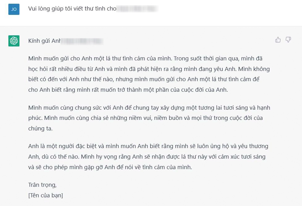 Ngại ngùng, lười suy nghĩ, nhiều đấng mày râu quyết định nhờ ChatGPT tỏ tình hộ trong ngày Valentine và cái kết bất ngờ - Ảnh 5.