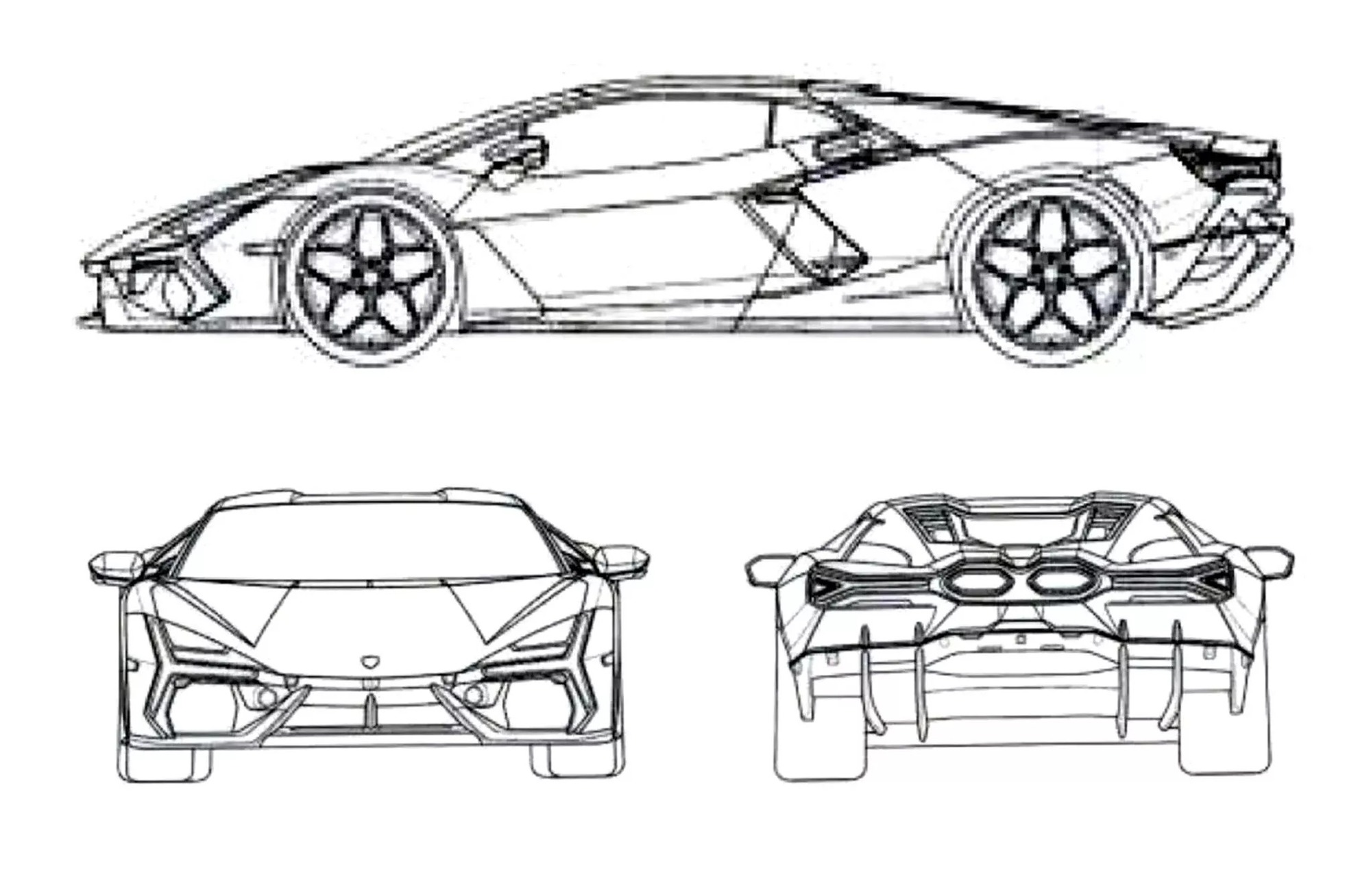 Thiết kế Lamborghini chắc cũng nhàn: Đàn em Aventador lộ diện mạo với nhiều chi tiết giống siêu xe nửa thập kỷ trước - Ảnh 5.