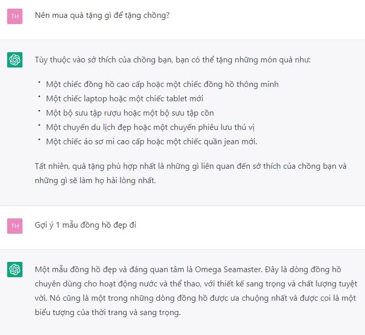 Khi Chat GPT gợi ý quà tặng Valentine: Giới thiệu đủ thứ nhưng đến khi hỏi địa chỉ mua thì… lại chịu - Ảnh 1.