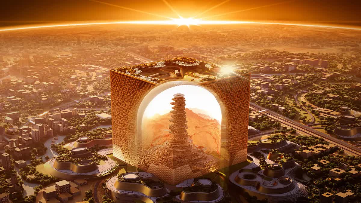 Sau siêu thành phố dài 170km xuyên qua sa mạc, Arab Saudi sẽ xây tòa nhà chọc trời có hình dạng như khối lập phương cao 400m - Ảnh 1.