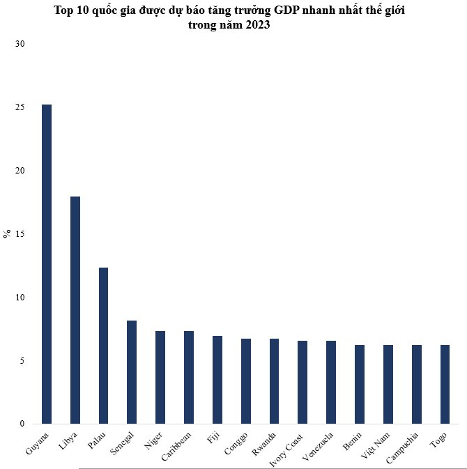 IMF dự báo 15 nước tăng trưởng GDP cao nhất thế giới năm 2023: Việt Nam xếp thứ mấy? - Ảnh 2.