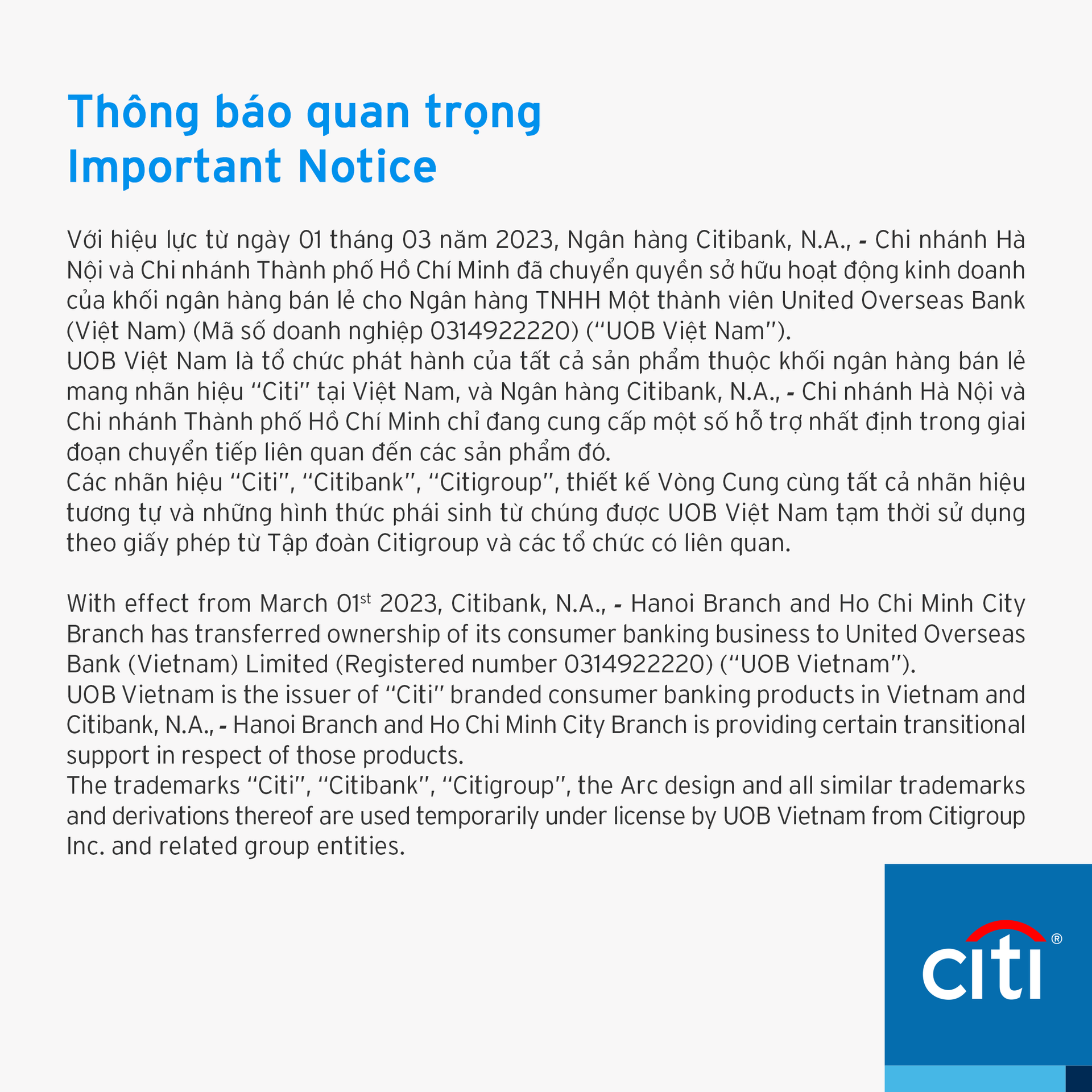 Ngân hàng UOB thâu tóm mảng Ngân hàng Tiêu dùng của Citigroup tại Việt Nam - Ảnh 2.