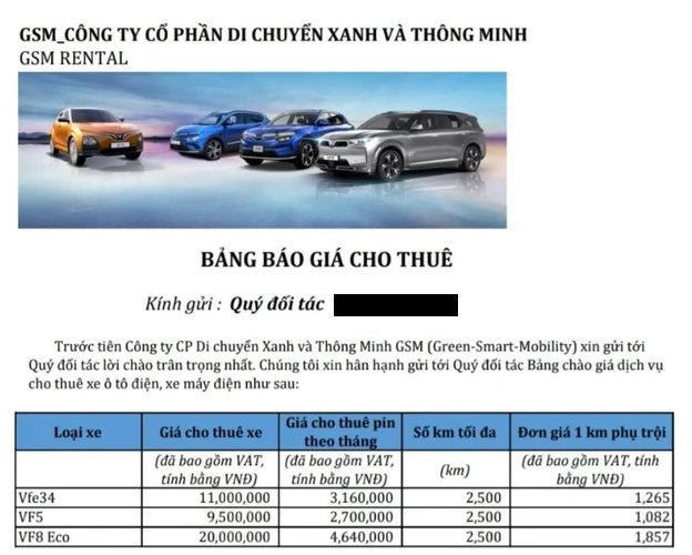 Lộ giá cho thuê ô tô điện của công ty tỷ phú Phạm Nhật Vượng: Thấp nhất 9,5 triệu/tháng chưa bao gồm pin - Ảnh 2.