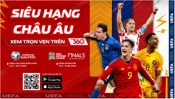 Xem Vòng loại UEFA Euro 2024 và các giải thể thao ở đâu? - Ảnh 1.