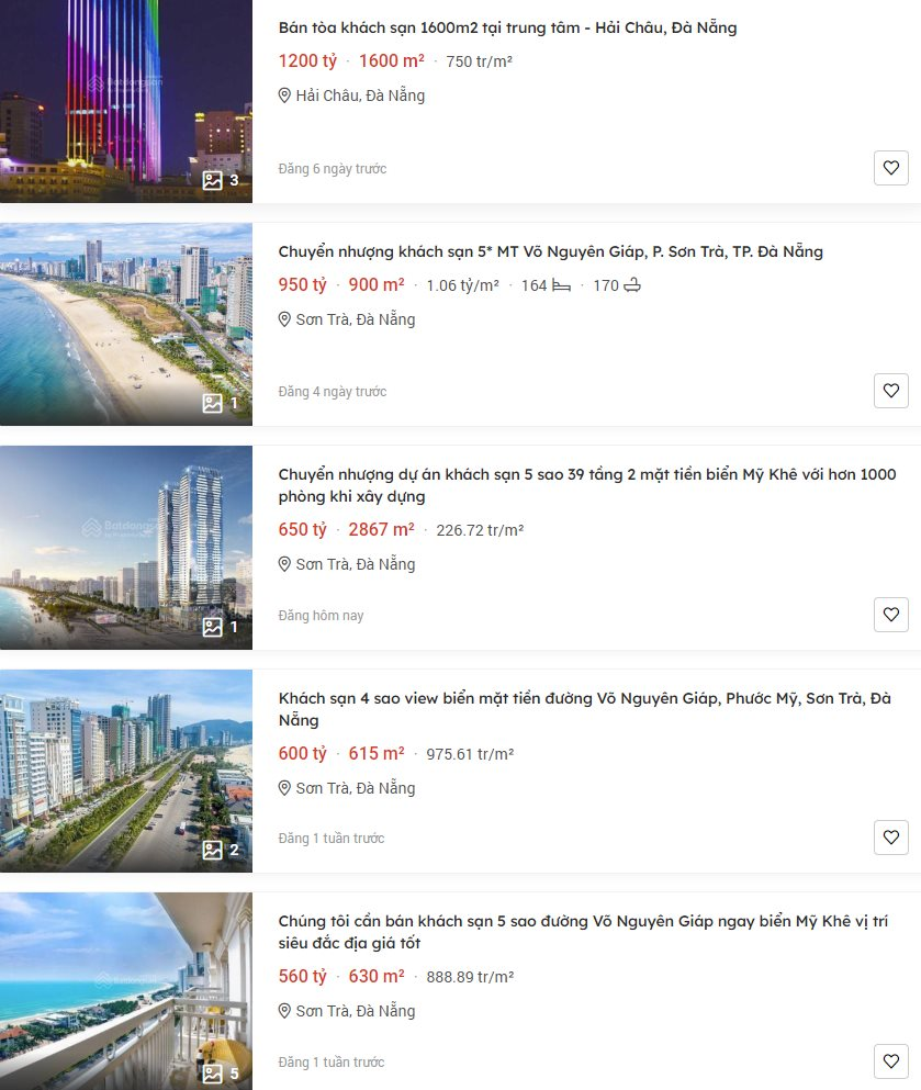 Hàng loạt khách sạn tại Đà Nẵng có giá từ vài trăm đến nghìn tỷ đồng &quot;ồ ạt&quot; rao bán trước thềm mà cao điểm - Ảnh 2.