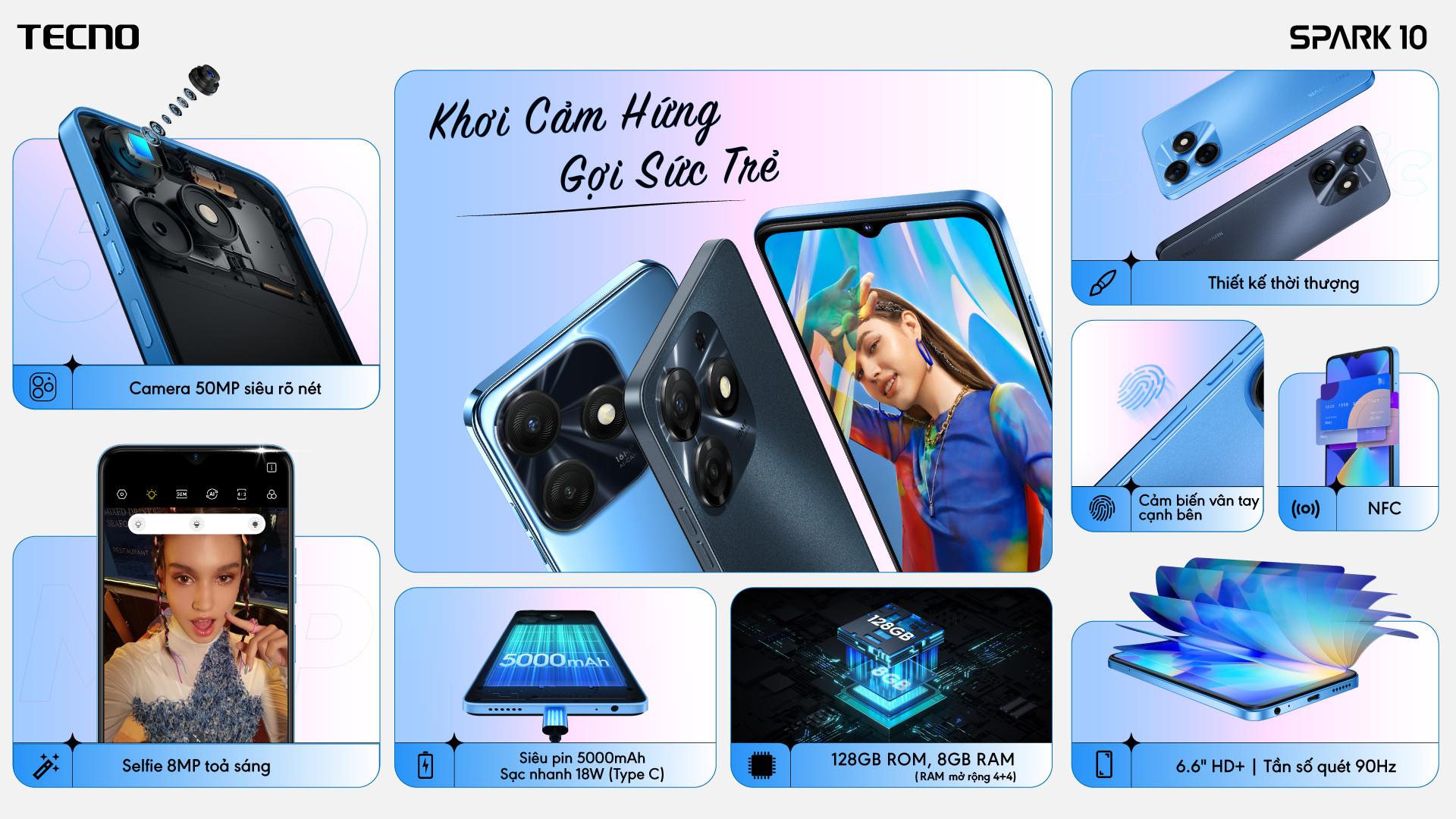 So sánh 2 siêu phẩm mới của Tecno, Spark 10 Pro và Spark 10 - Ảnh 2. So sánh 2 siêu phẩm mới của Tecno, Spark 10 Pro và Spark 10 - Ảnh 2.