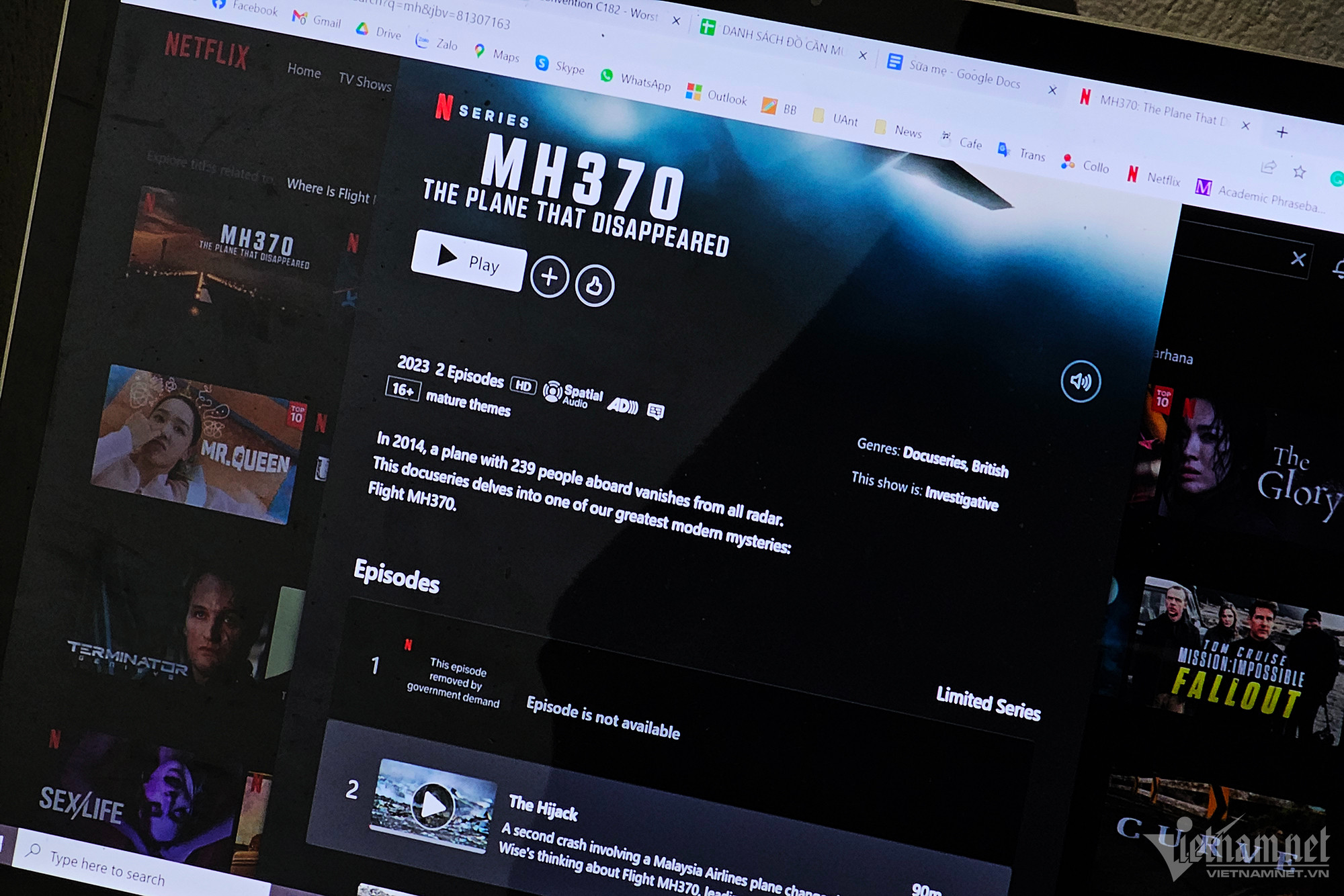 Netflix gỡ bỏ tập 1 bộ phim MH370: Chiếc máy bay mất tích vì nội dung sai lệch - Ảnh 1.