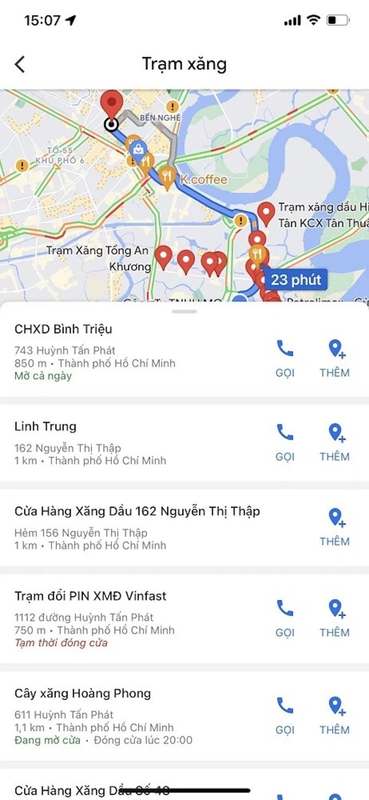 3 cách tìm cây xăng gần nhất bằng Google Maps trên điện thoại tiện lợi nhất - Ảnh 5. 3 cách tìm cây xăng gần nhất bằng Google Maps trên điện thoại tiện lợi nhất - Ảnh 5.