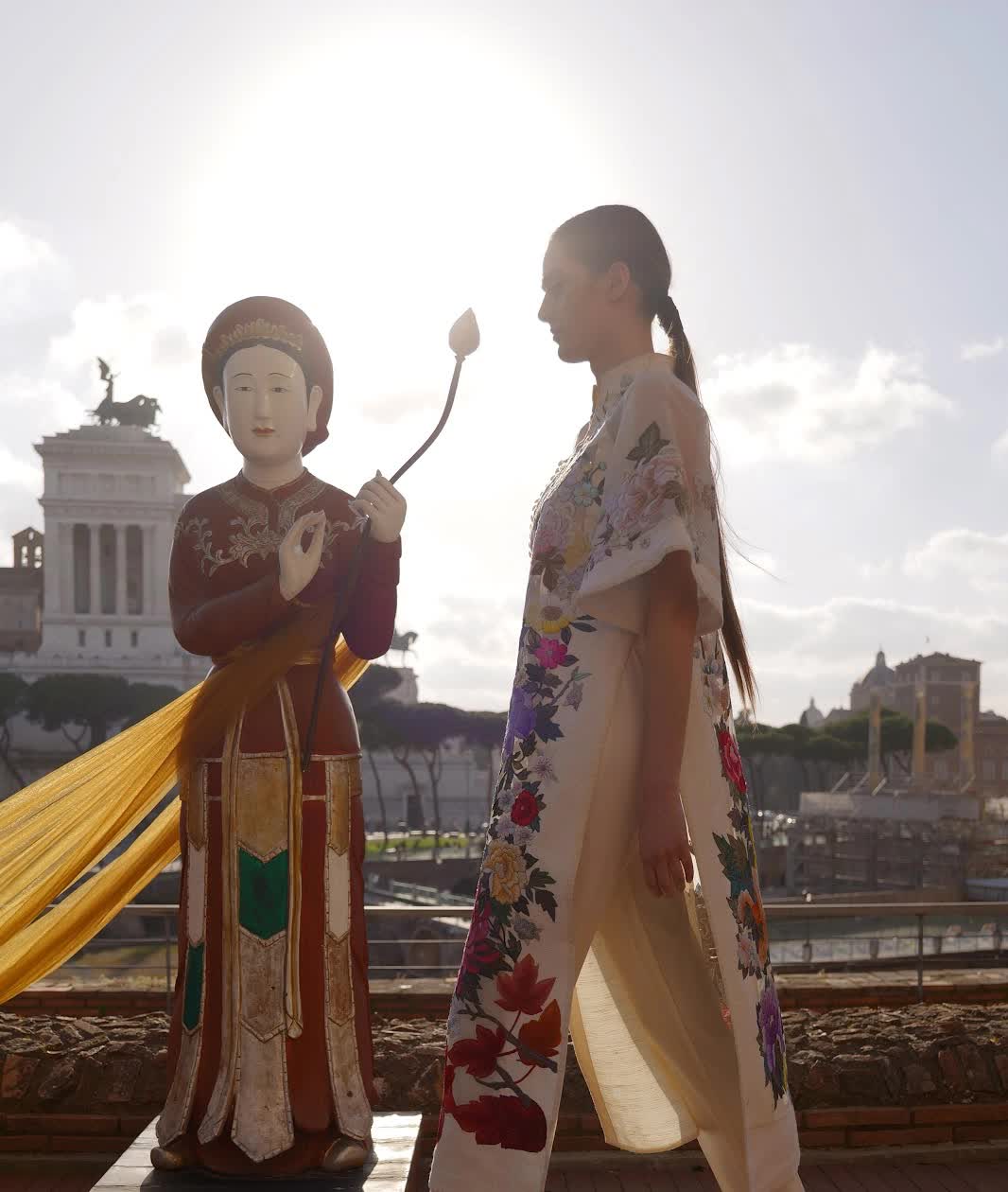Áo dài và tơ lụa Việt chinh phục kinh đô thời trang Italia  - Ảnh 13.