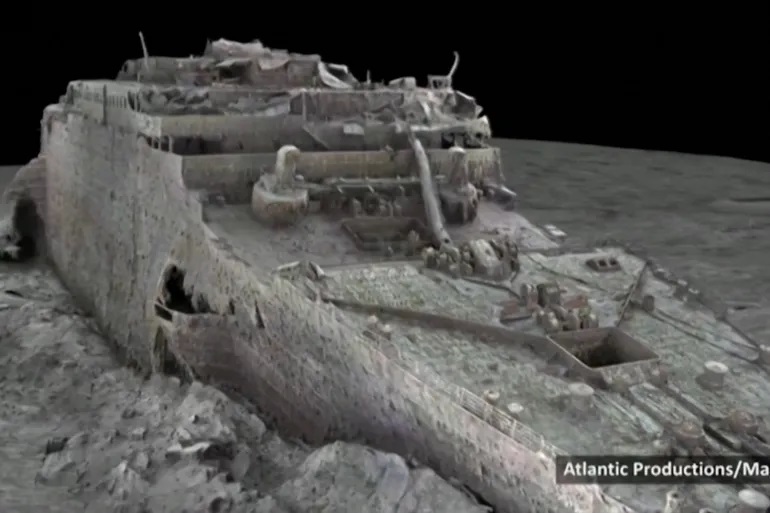 Lần đầu công bố bản chụp 3D đầy đủ về con tàu Titanic huyền thoại bị đắm ở Đại Tây dương - Ảnh 1.