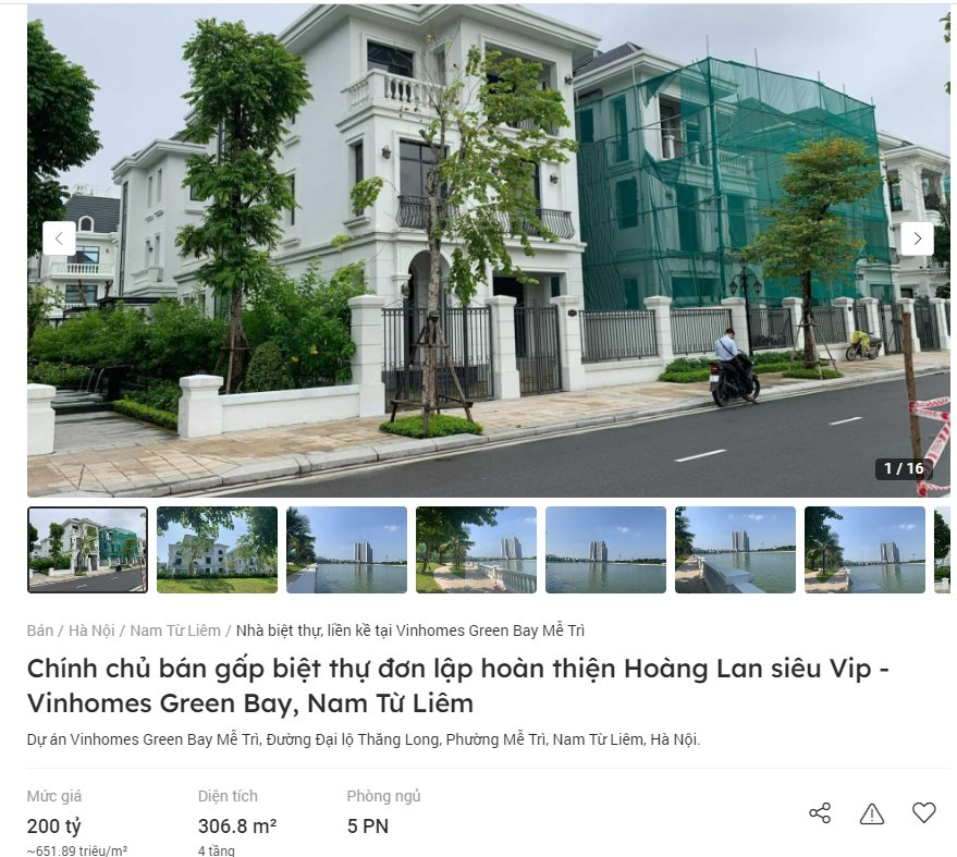 Môi giới chào bán siêu phẩm biệt thự ở Hà Nội: Hơn 200 tỷ/căn, giá bằng một dự án ở tỉnh, có thời điểm nhiều tiền không mua được - Ảnh 2.