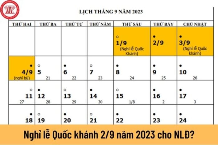 Người lao động được nghỉ 4 ngày dịp lễ Quốc khánh 2/9 - Ảnh 1.