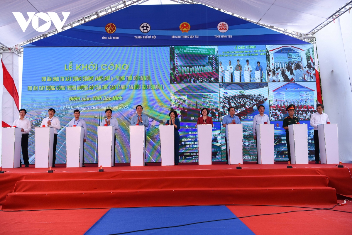Bắc Ninh khởi công Dự án đầu tư xây dựng đường vành đai 4 - Vùng Thủ đô - Ảnh 1.