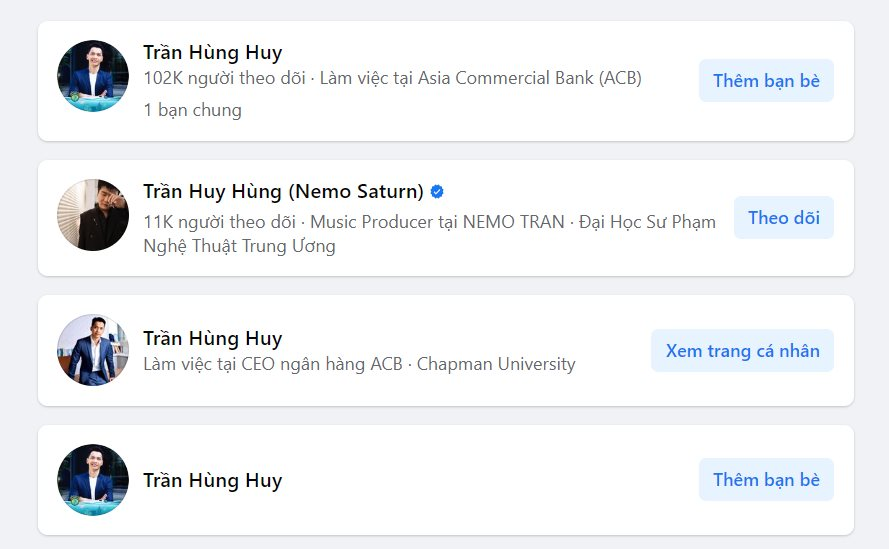 Tài khoản giả mạo Chủ tịch ACB Trần Hùng Huy mọc lên "như nấm'', Chủ tịch phải lên tiếng đính chính - Ảnh 3.