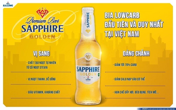 Sapphire Golden - Tự hào sản phẩm bia low-carb tiên phong tại Việt Nam - Ảnh 1.