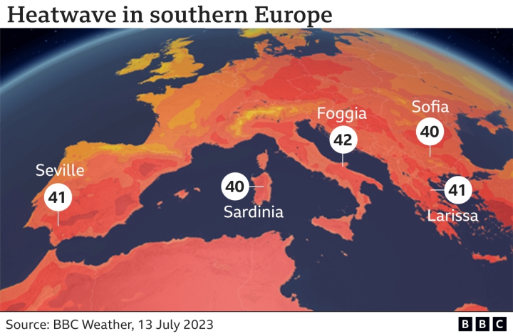 Châu Âu đối mặt với đợt nắng nóng kỷ lục, nền nhiệt tăng lên 48°C - Ảnh 2.