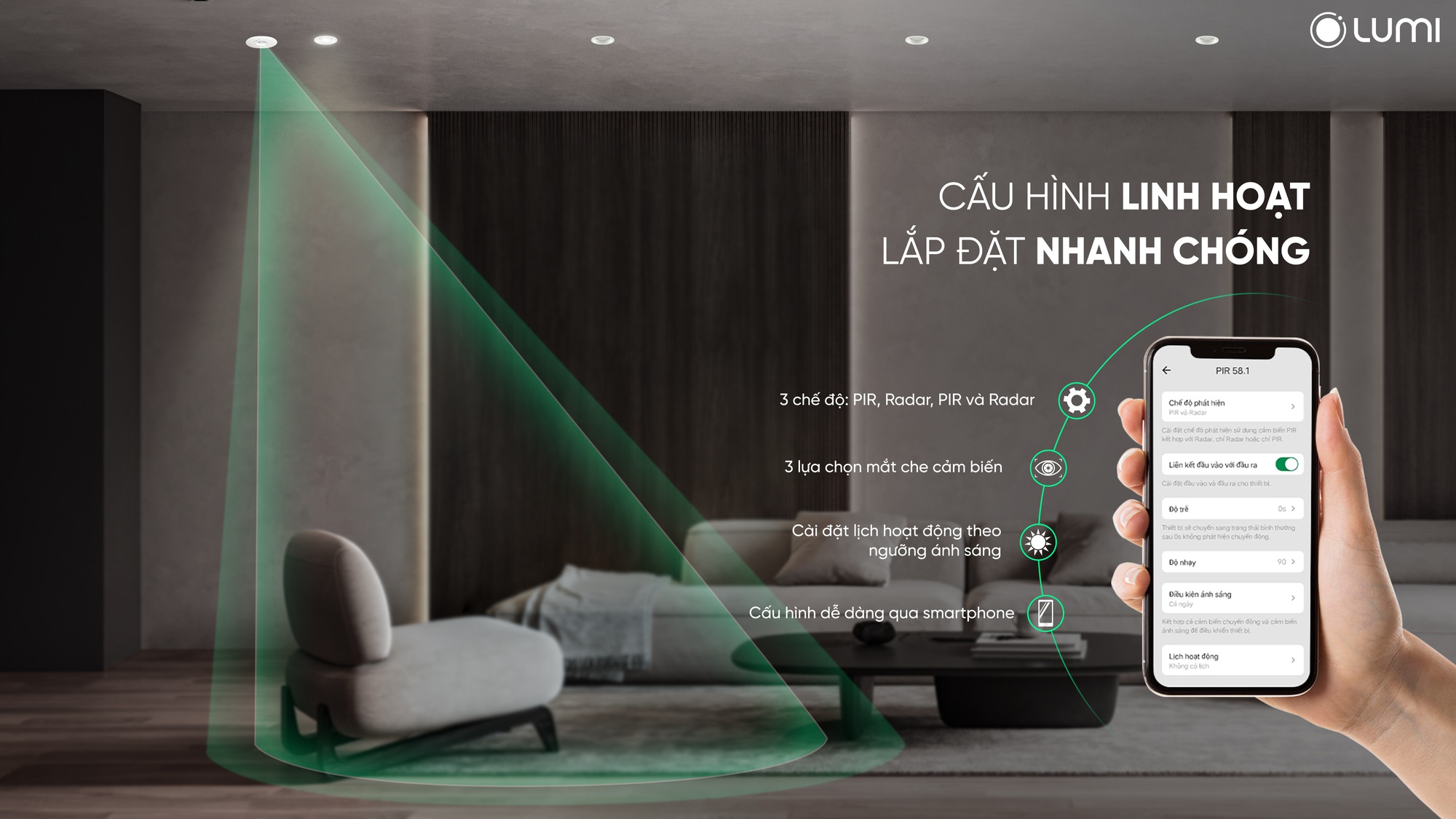Cảm biến hiện diện Lumi - Tiên phong kết hợp công nghệ Radar và PIR - Ảnh 4. Cảm biến hiện diện Lumi - Tiên phong kết hợp công nghệ Radar và PIR - Ảnh 4.