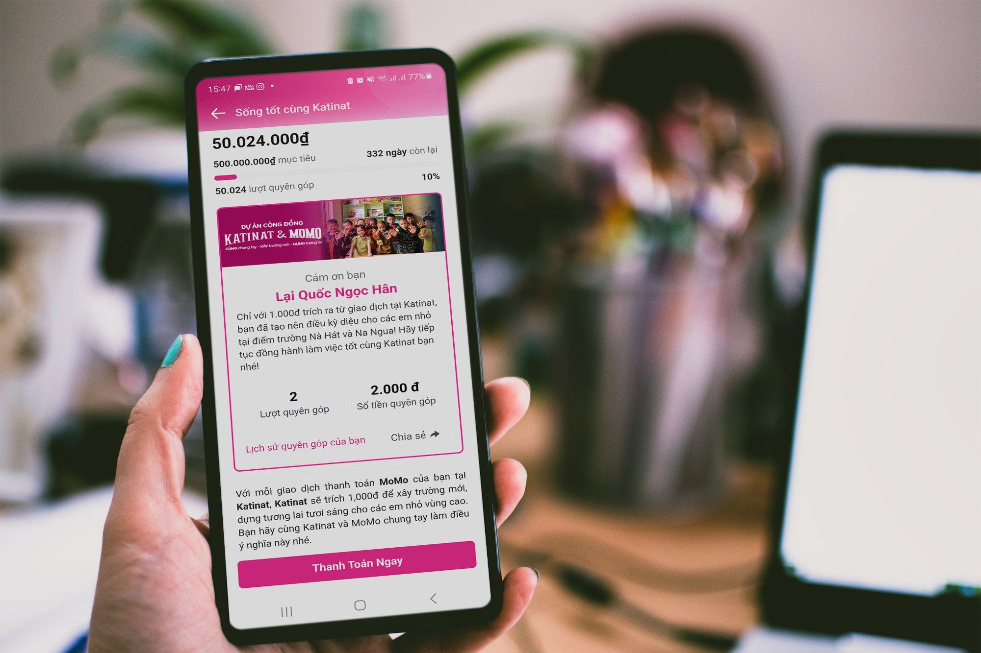 Katinat tiên phong hợp tác MoMo đổi mới cách làm CSR - Ảnh 1. Katinat tiên phong hợp tác MoMo đổi mới cách làm CSR - Ảnh 1.