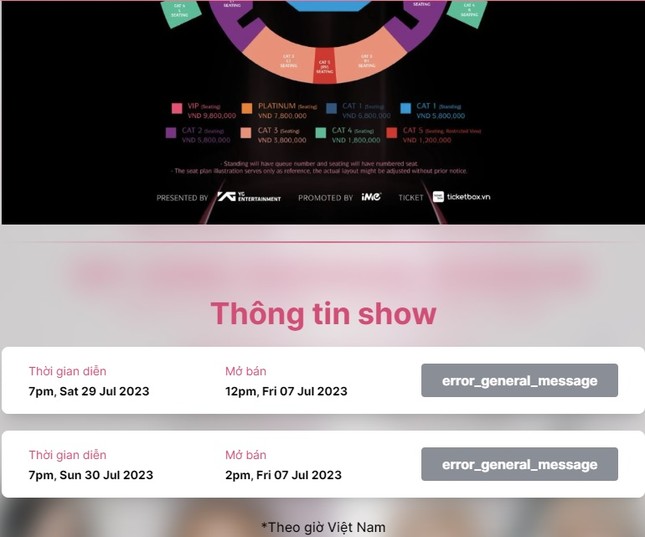Vừa mở, trang web bán vé show BlackPink ở Hà Nội đã bị sập - Ảnh 2.