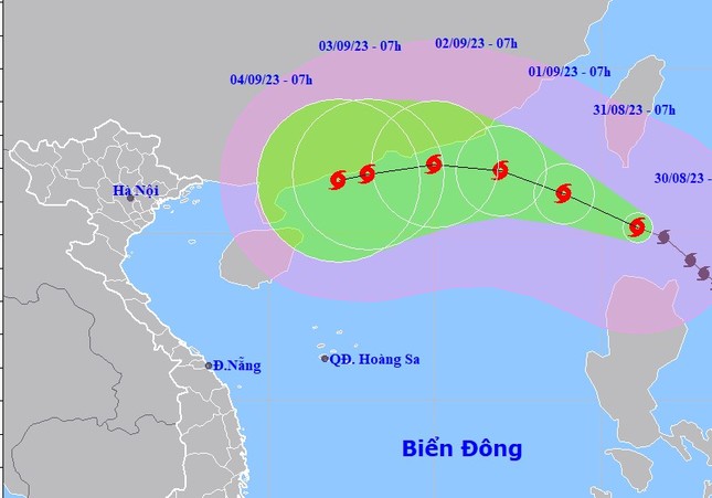 Bão Sao La vào Biển Đông hôm nay, tiệm cận cấp siêu bão - Ảnh 1.