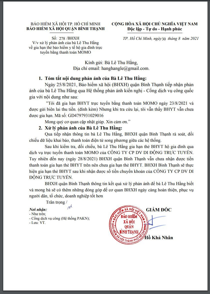 Vướng mắc liên quan đến Ví MoMo, người dân liên tục phản ánh đến Cổng dịch vụ công Quốc gia - Ảnh 8.