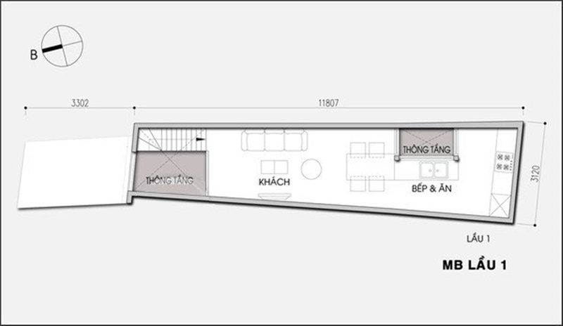 Tư vấn thiết kế nhà 38,7m2 trên mảnh đất mặt tiền nhỏ nhưng nở hậu - Ảnh 2. Tư vấn thiết kế nhà 38,7m2 trên mảnh đất mặt tiền nhỏ nhưng nở hậu - Ảnh 2.