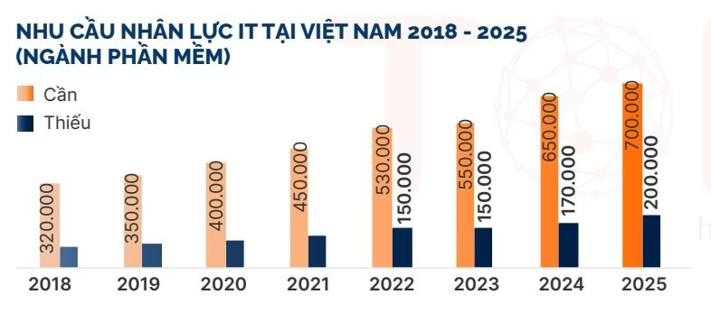 Lương trung bình gần 32 triệu đồng/tháng, Việt Nam được dự báo vẫn thiếu 200.000 nhân sự IT trong 2 năm tới - Ảnh 2.