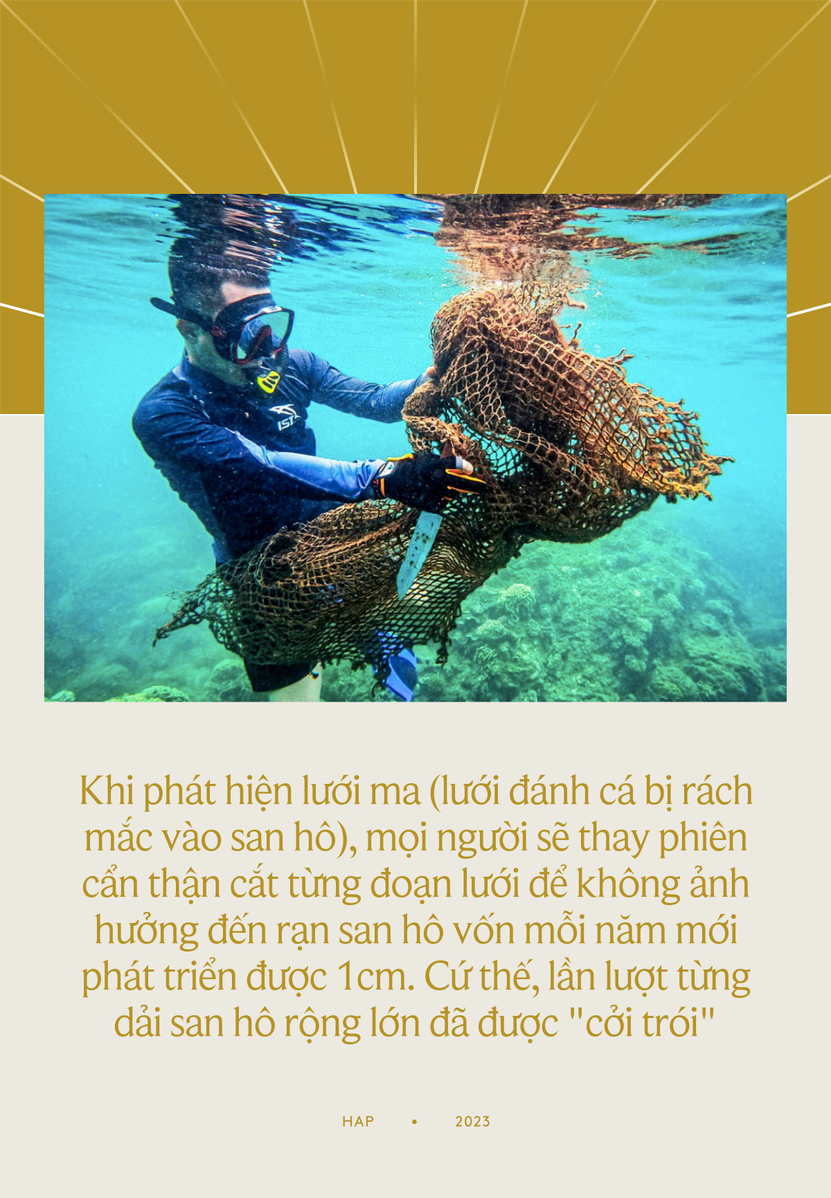 Chuyện những chiếc lưới &quot;ma&quot; bức tử san hô ở Đà Nẵng và nhóm &quot;phượt&quot; đáy biển, giải cứu đại dương - Ảnh 8.