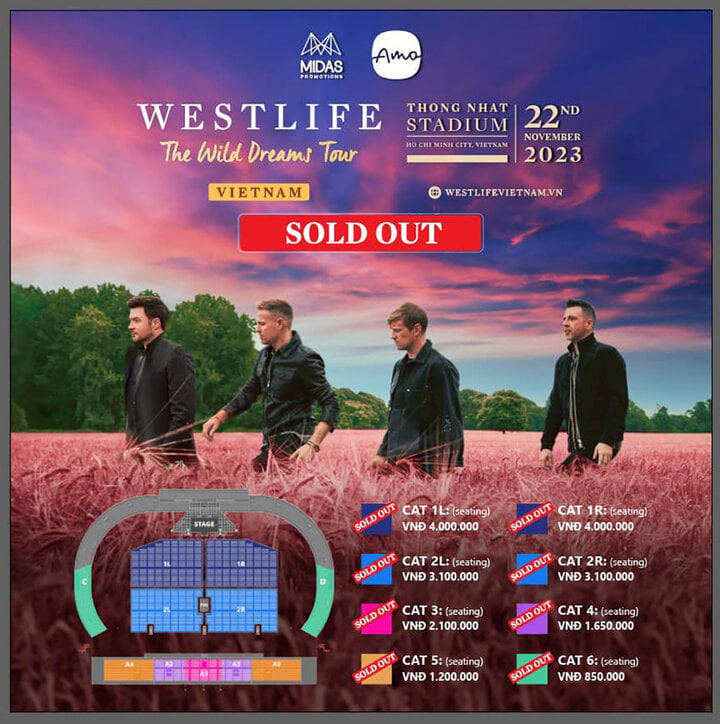 Concert của Westlife 'cháy vé' sau vài tiếng mở bán, BTC đưa ra lời cảnh báo - Ảnh 1.