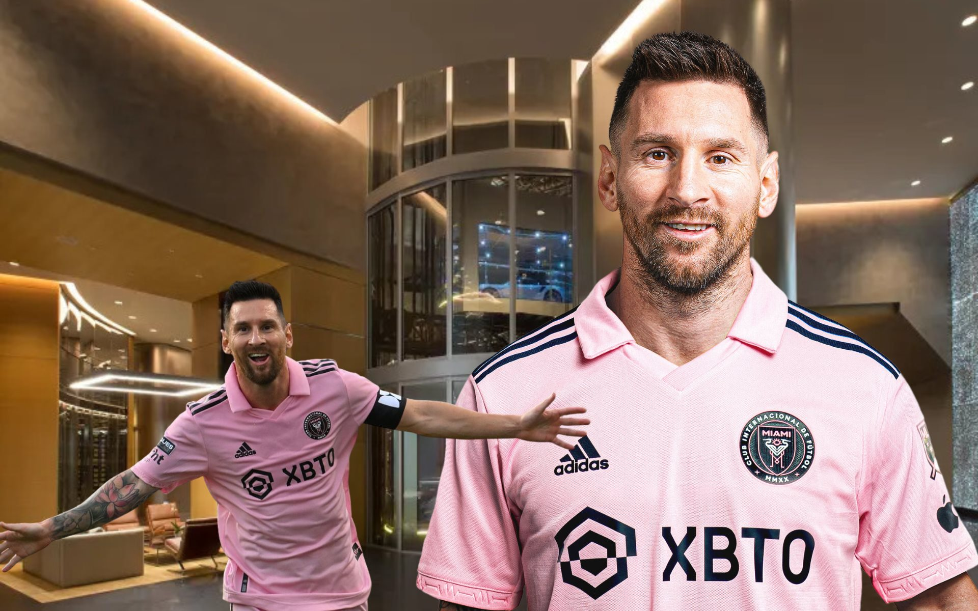 Rejecting a billion-dollar invitation, Messi still has a high-class life in America: Living in a tower designed by Porsche, partying with the Beckham family - Photo 1.