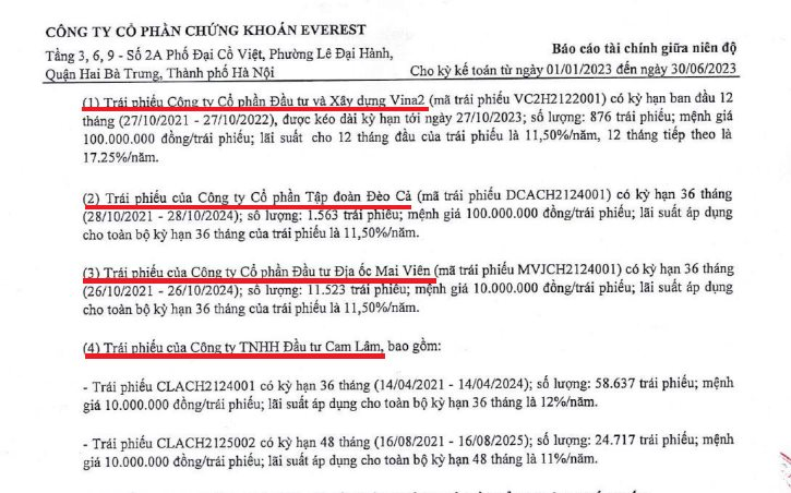 Nguy cơ mắc kẹt với khoản đầu tư nghìn tỷ đồng trái phiếu của Chứng khoán Everest - Ảnh 2.