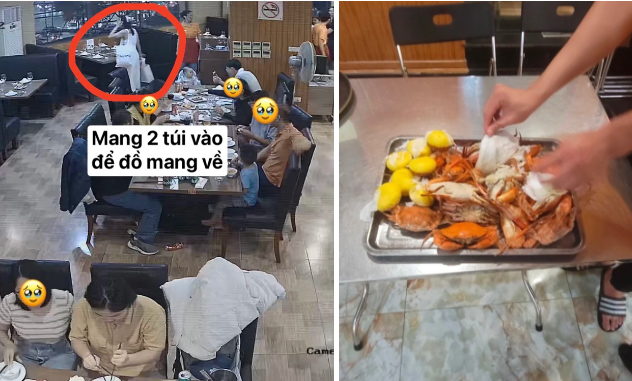 7 khách đi ăn buffet Hà Nội &quot;đút túi&quot; 10kg hải sản, giải thích lý do khó chấp nhận - Ảnh 3.