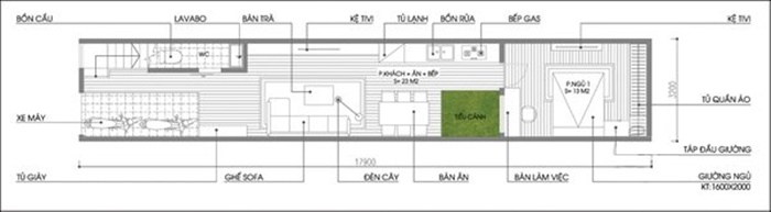 Xây nhà rộng 57m2 cho gia đình 5 người, 3 thế hệ cùng sinh sống thoải mái- Ảnh 1. Xây nhà rộng 57m2 cho gia đình 5 người, 3 thế hệ cùng sinh sống thoải mái- Ảnh 1.