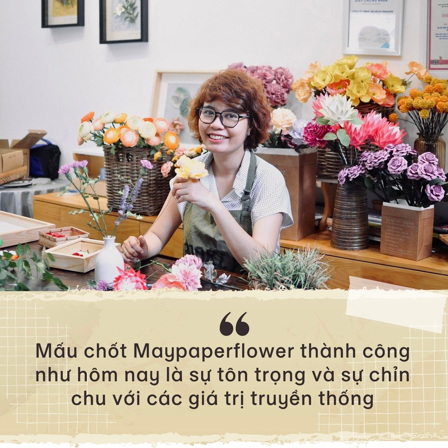 Những bông hoa ở Maypaperflower: Chuyến du lịch về làng nghề 300 tuổi xứ Huế và quyết định startup làm hoa giấy thủ công xuất khẩu của cựu nhân viên ngân hàng- Ảnh 12.