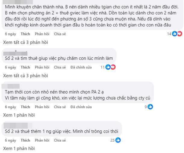 Mẹ bỉm lương tháng 30 triệu phân vân nghỉ việc chăm con, làm tại nhà hay kinh doanh, lời khuyên nhiều nhất gây ngỡ ngàng!- Ảnh 4. Mẹ bỉm lương tháng 30 triệu phân vân nghỉ việc chăm con, làm tại nhà hay kinh doanh, lời khuyên nhiều nhất gây ngỡ ngàng!- Ảnh 4.