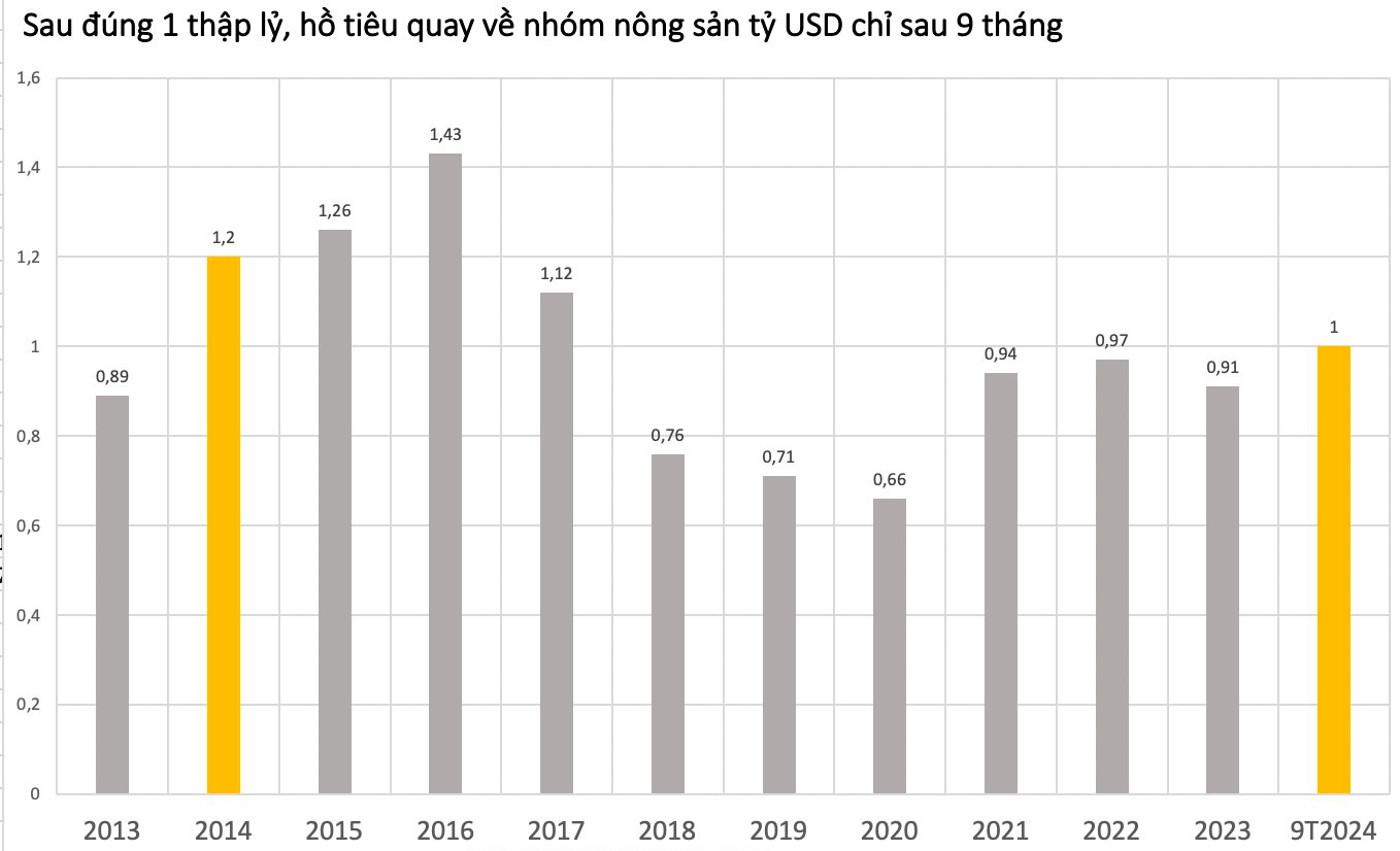 Hồ tiêu trở thành 'nông sản tỷ USD' sau đúng 1 thập kỷ: Nhìn lại lời cảnh báo giấc mơ vàng đen 1 tấn tiêu bằng 6,5 cây vàng của 'vua tiêu'- Ảnh 2.