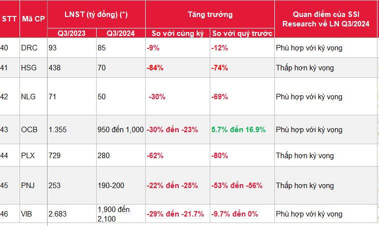 SSI ước tính lợi nhuận của 46 DN 'hot' quý 3/2024: Công ty của một tỷ phú được dự báo lãi tăng hơn 1.200%, hàng loạt cái tên 'quen mặt' có thể giảm- Ảnh 6.