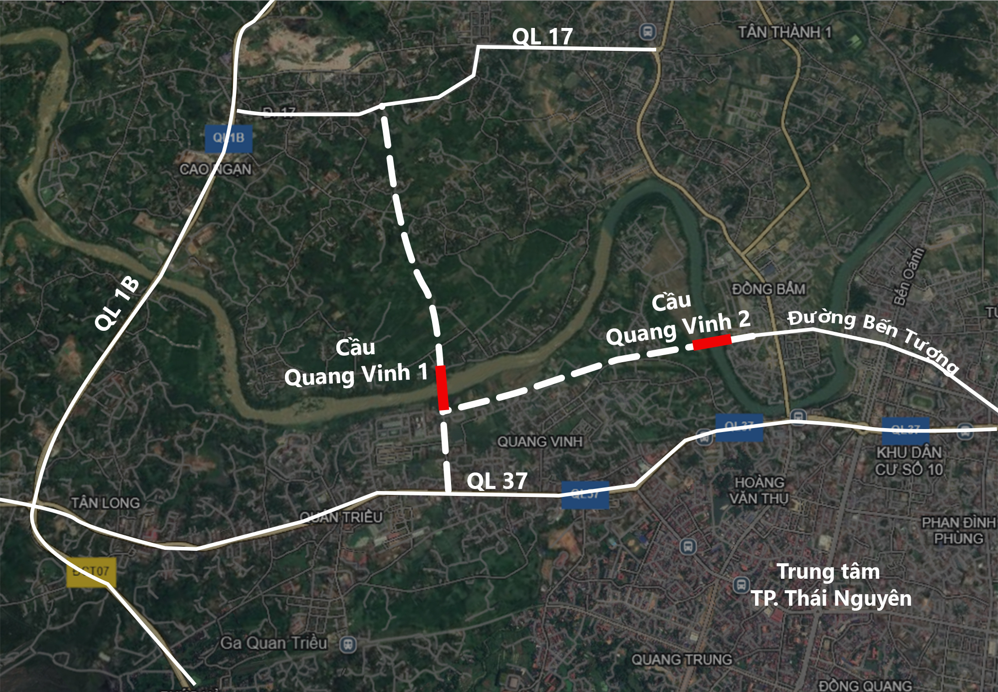 Toàn cảnh khu vực sẽ xây 2 cây cầu gần 1.600 tỷ ở thành phố Thái Nguyên- Ảnh 2.