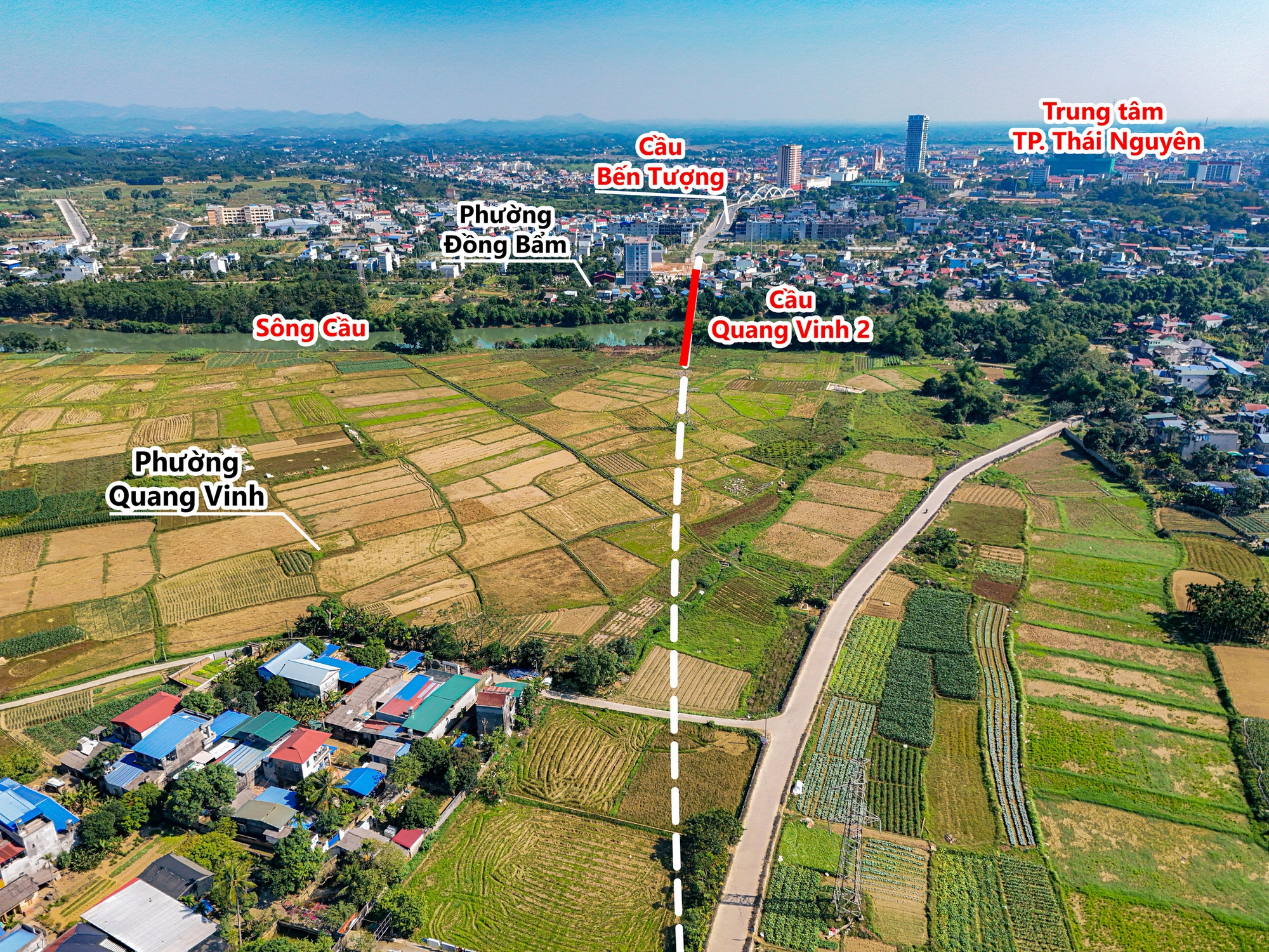 Toàn cảnh khu vực sẽ xây 2 cây cầu gần 1.600 tỷ ở thành phố Thái Nguyên- Ảnh 9.